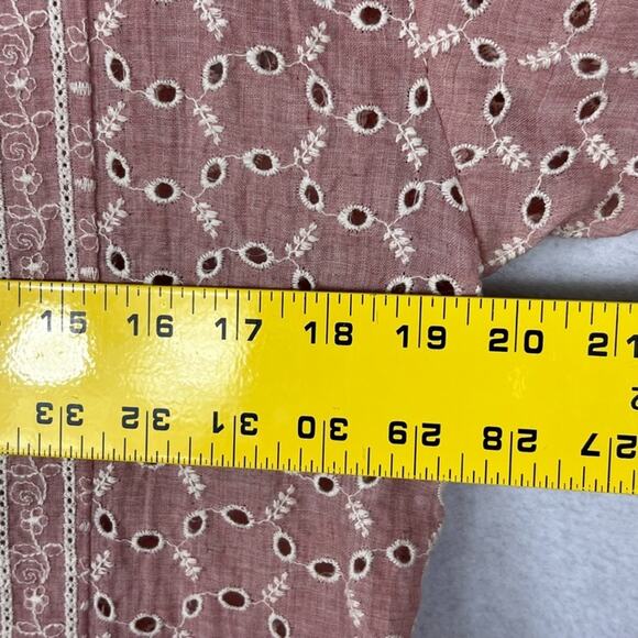 Zara Dress Women's Small Midi Embroidered Balloon Sleeve Malina Button Up - Picture 11 of 11